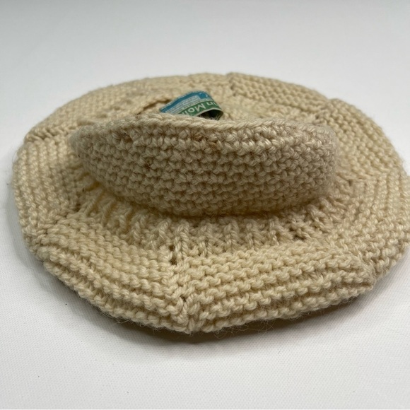 Vintage Beanie Beret Fisherman Knit Hat Chunky Ireland John Molloy Donegal Wool - Picture 7 of 12